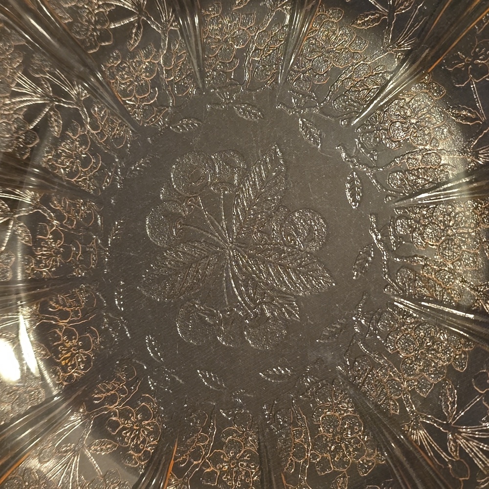 Vintage Jeannette Cherry Blossom Pink Depression Dinner Plate 9" Round 1930s - Picture 2 of 3